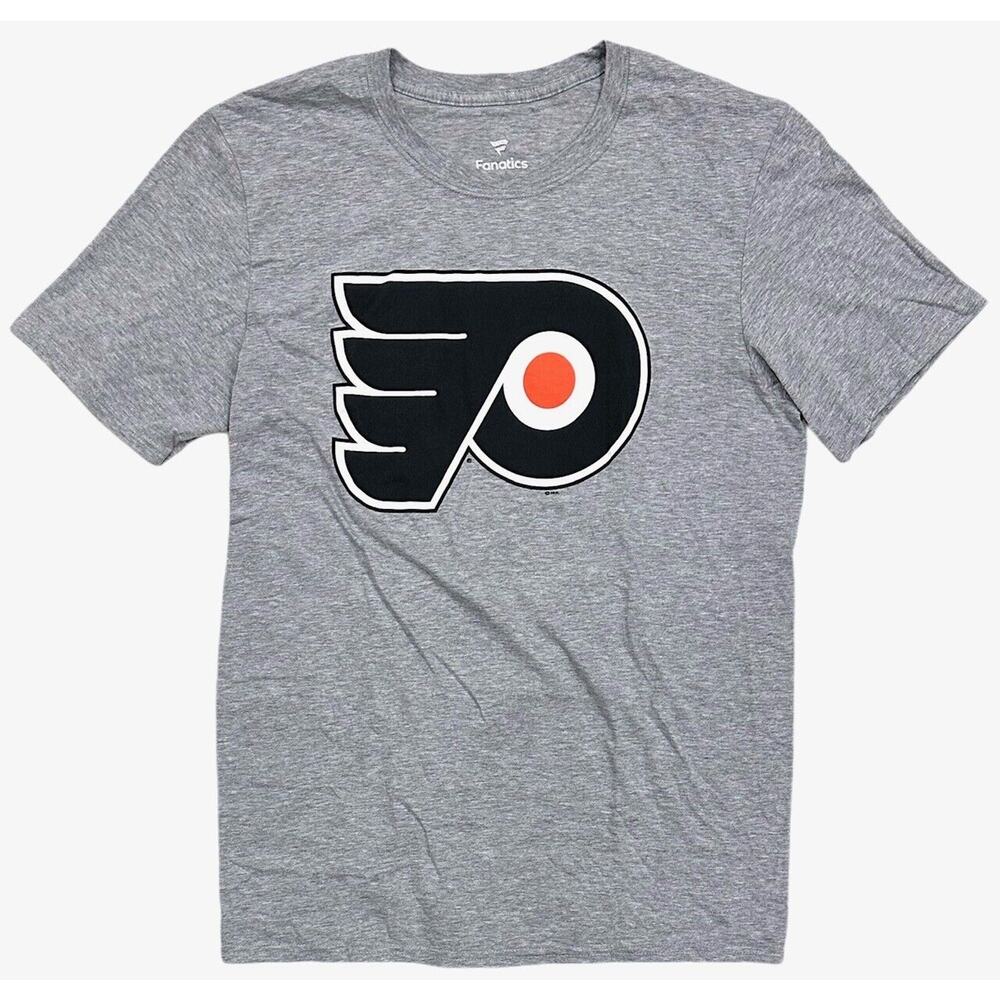 Philadelphia Flyers Men's T-Shirt Team Logo NHL Hockey Grey Tee by Fanatics